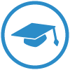 blue academic icon