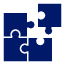 jigsaw puzzle icon in navy